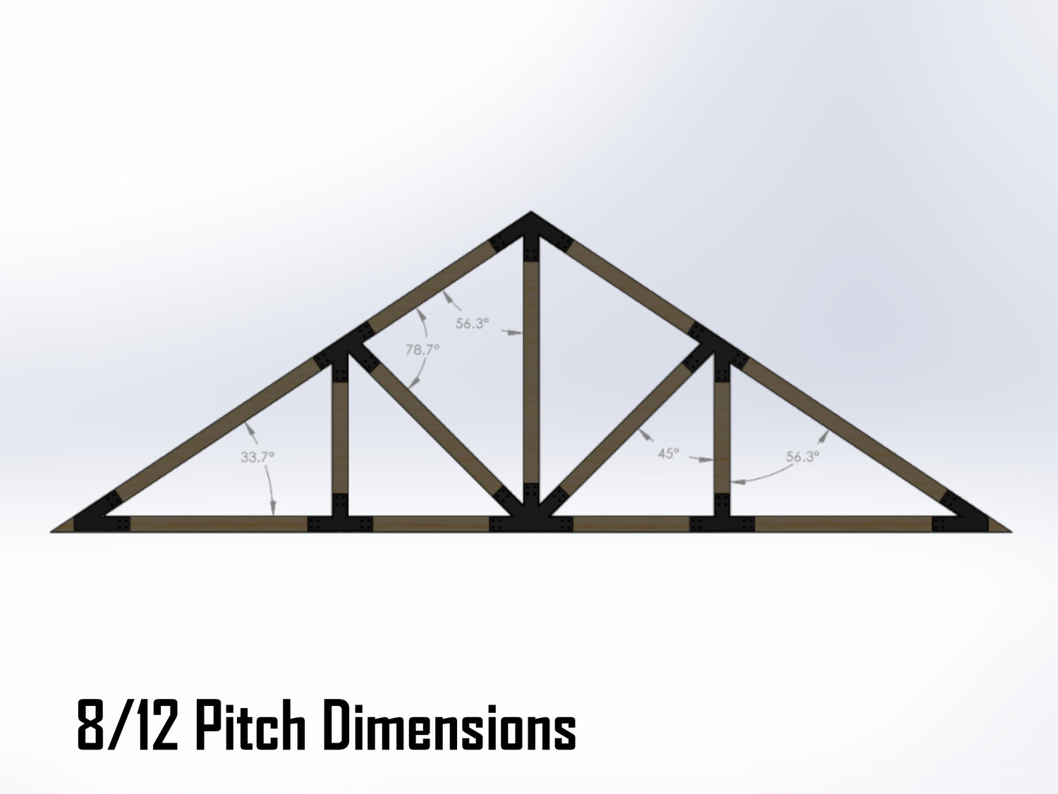 Howe Truss Bracket Set - Industrial Style - For 4 Inch Lumber - Wood Post Brackets - construction materials - building supports - beam supports - post supports