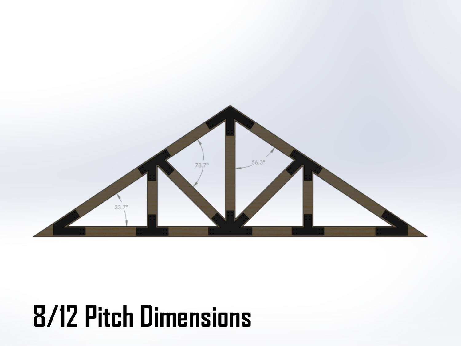 Howe Truss Bracket Set - Industrial Style - For 6 Inch Lumber - Wood Post Brackets - construction materials - building supports - beam supports - post supports