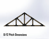 Howe Truss Bracket Set - Industrial Style - For 6 Inch Lumber