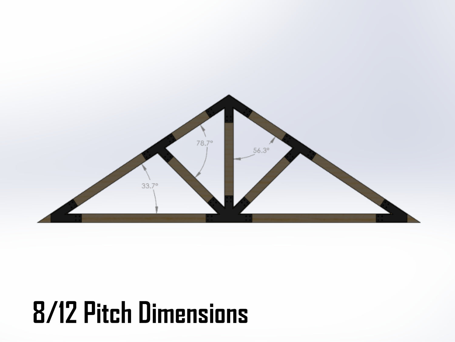 Web Truss Bracket Set - Industrial Style - For 4 Inch Lumber - Wood Post Brackets - construction materials - building supports - beam supports - post supports