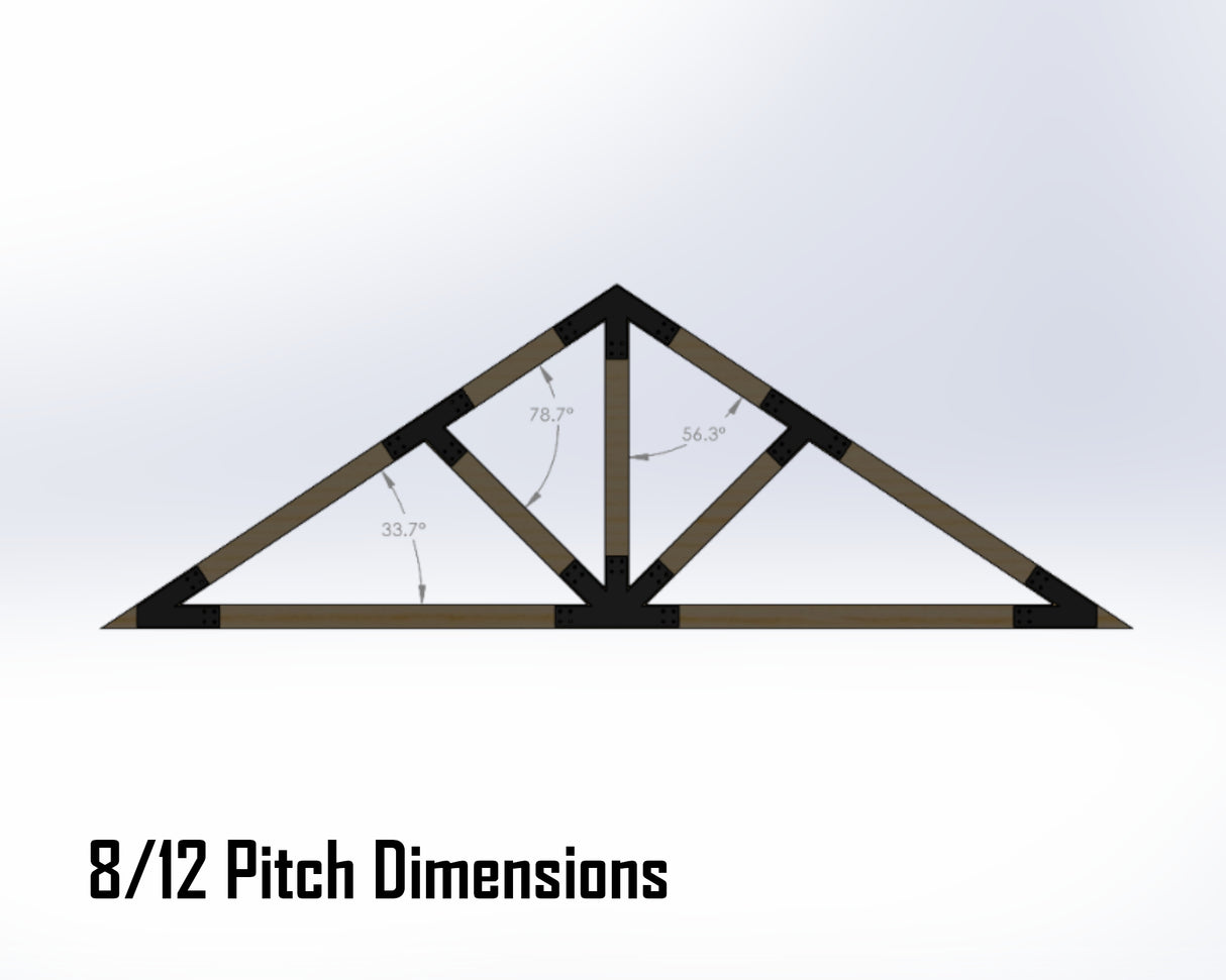 Web Truss Bracket Set - Industrial Style - For 4 Inch Lumber