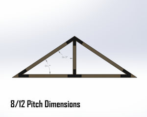 King Truss Bracket Set - Industrial Style - For 6 Inch Lumber - Wood Post Brackets - construction materials - building supports - beam supports - post supports