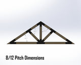 Web Truss Bracket Set - Industrial Style - For 8 Inch Lumber