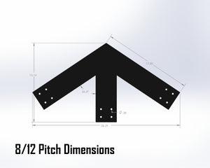 Web Truss Bracket Set - Industrial Style - For 6 Inch Lumber - Wood Post Brackets - construction materials - building supports - beam supports - post supports