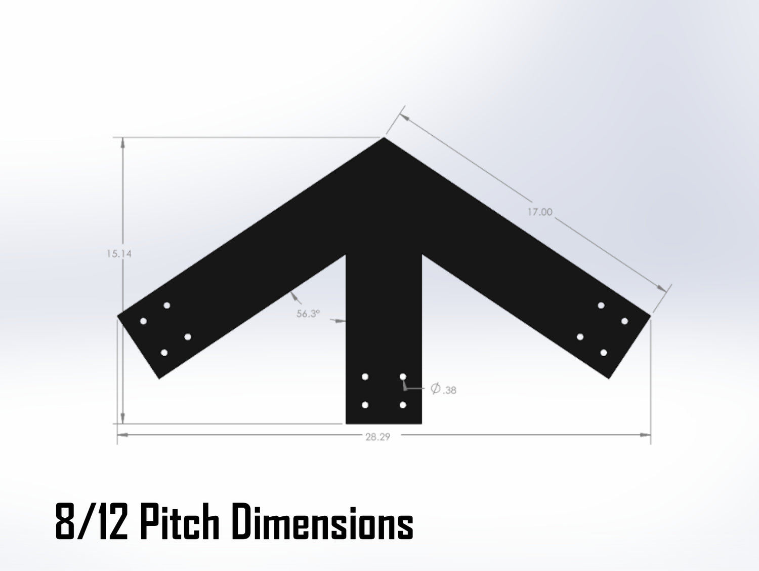 Howe Truss Bracket Set - Industrial Style - For 6 Inch Lumber - Wood Post Brackets - construction materials - building supports - beam supports - post supports
