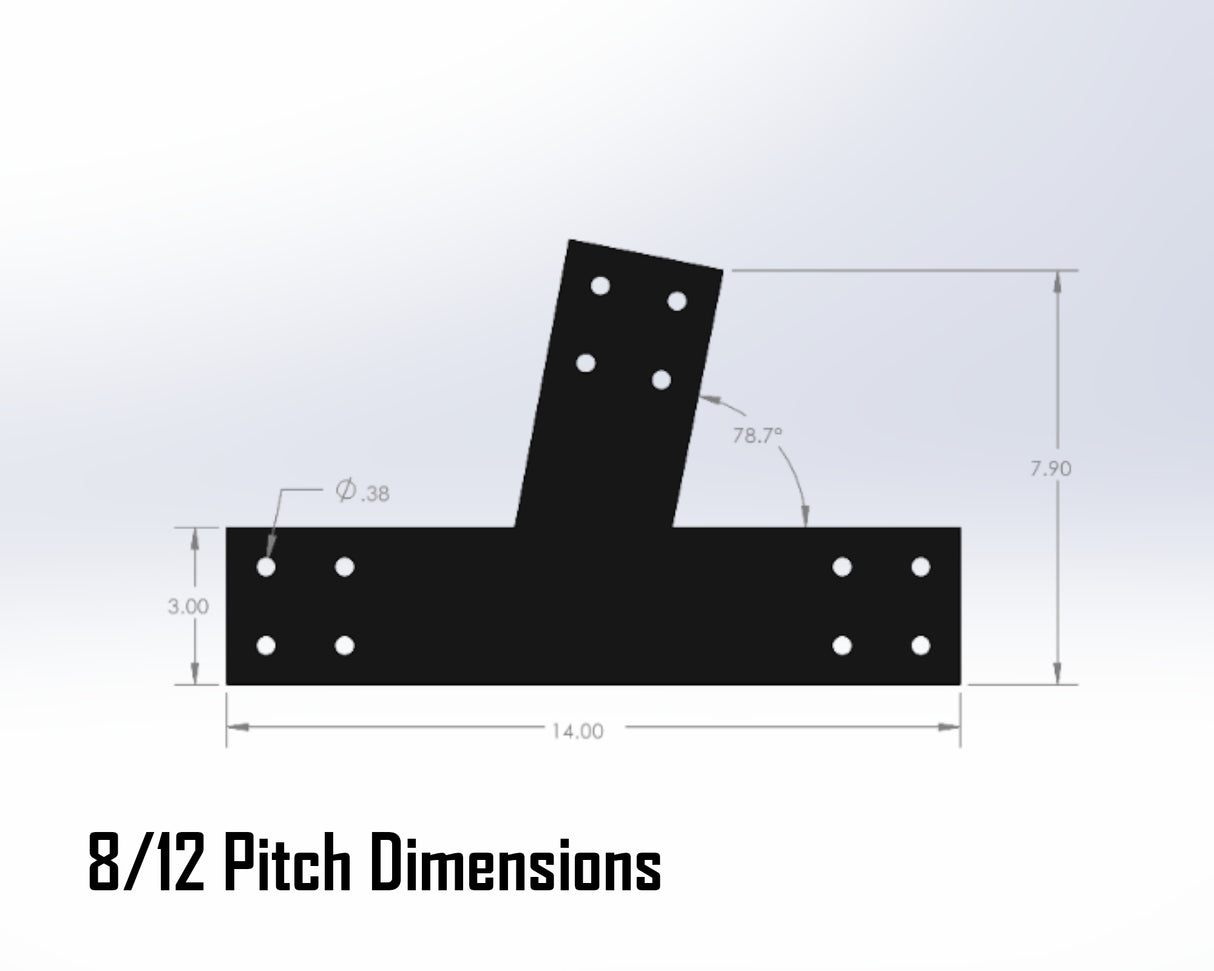 Web Truss Bracket Set - Industrial Style - For 4 Inch Lumber