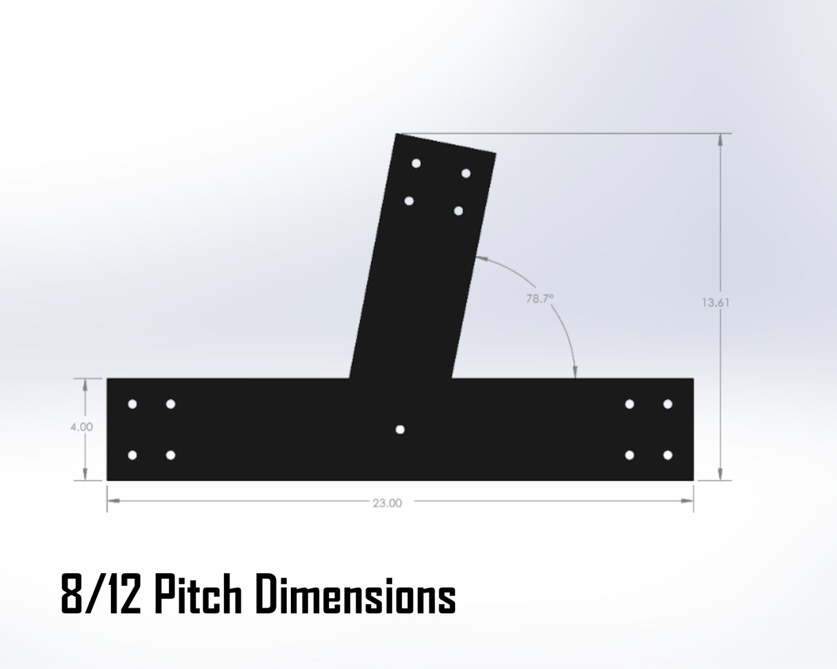 Web Truss Bracket Set - Industrial Style - For 6 Inch Lumber