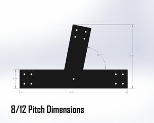 Web Truss Bracket Set - Industrial Style - For 6 Inch Lumber - Wood Post Brackets - construction materials - building supports - beam supports - post supports