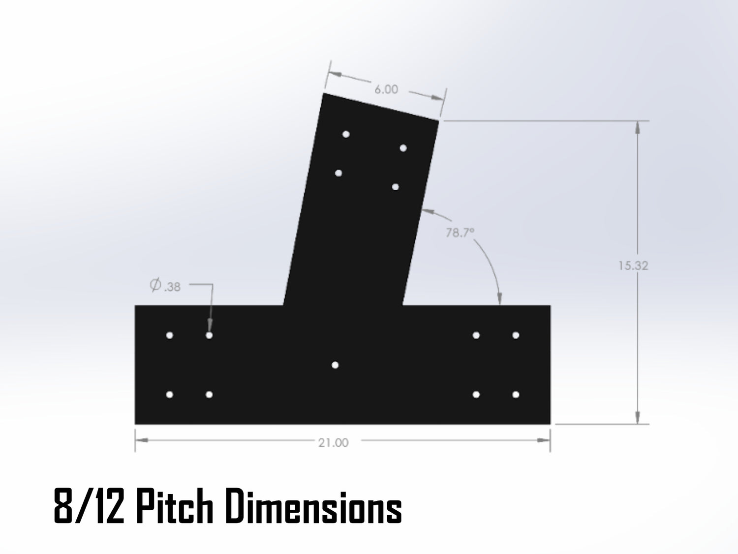 Web Truss Bracket Set - Industrial Style - For 8 Inch Lumber - Wood Post Brackets - construction materials - building supports - beam supports - post supports
