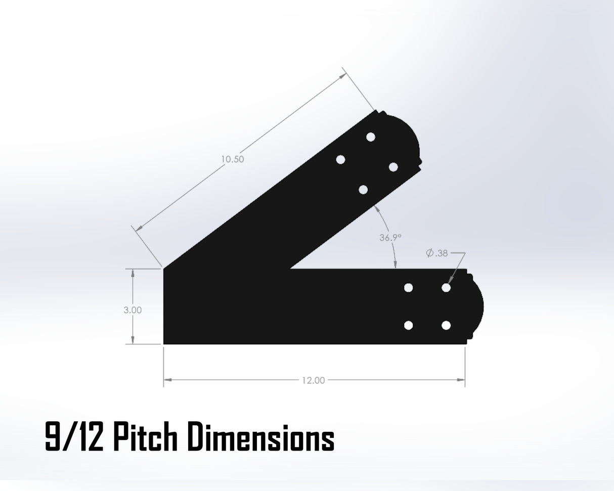 King Truss Bracket Set - Crowned Style - For 4 Inch Lumber - Wood Post Brackets - construction materials - building supposrts - beam supports - post support - timber frame brackets - wood frame buildings - post frame buildings - barndominium brackets - exposed beam brackets