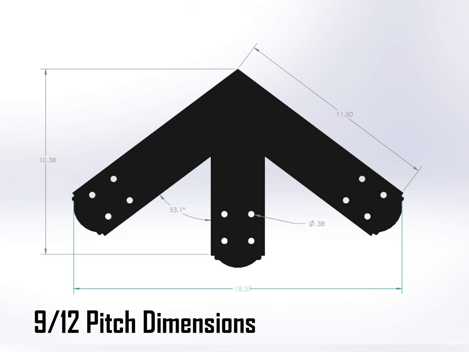 Web Truss Bracket Set - Crowned Style - For 4 Inch Lumber - Wood Post Brackets - construction materials - building supposrts - beam supports - post support - timber frame brackets - wood frame buildings - post frame buildings - barndominium brackets - exposed beam brackets
