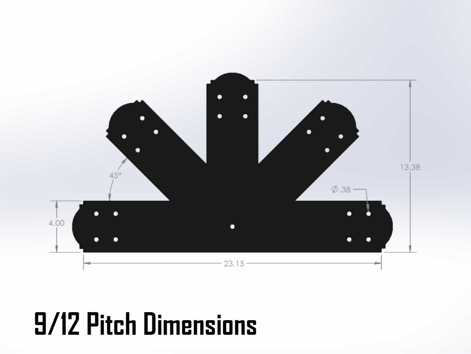 Web Truss Bracket Set - Crowned Style - For 6 Inch Lumber - Wood Post Brackets - construction materials - building supposrts - beam supports - post support - timber frame brackets - wood frame buildings - post frame buildings - barndominium brackets - exposed beam brackets