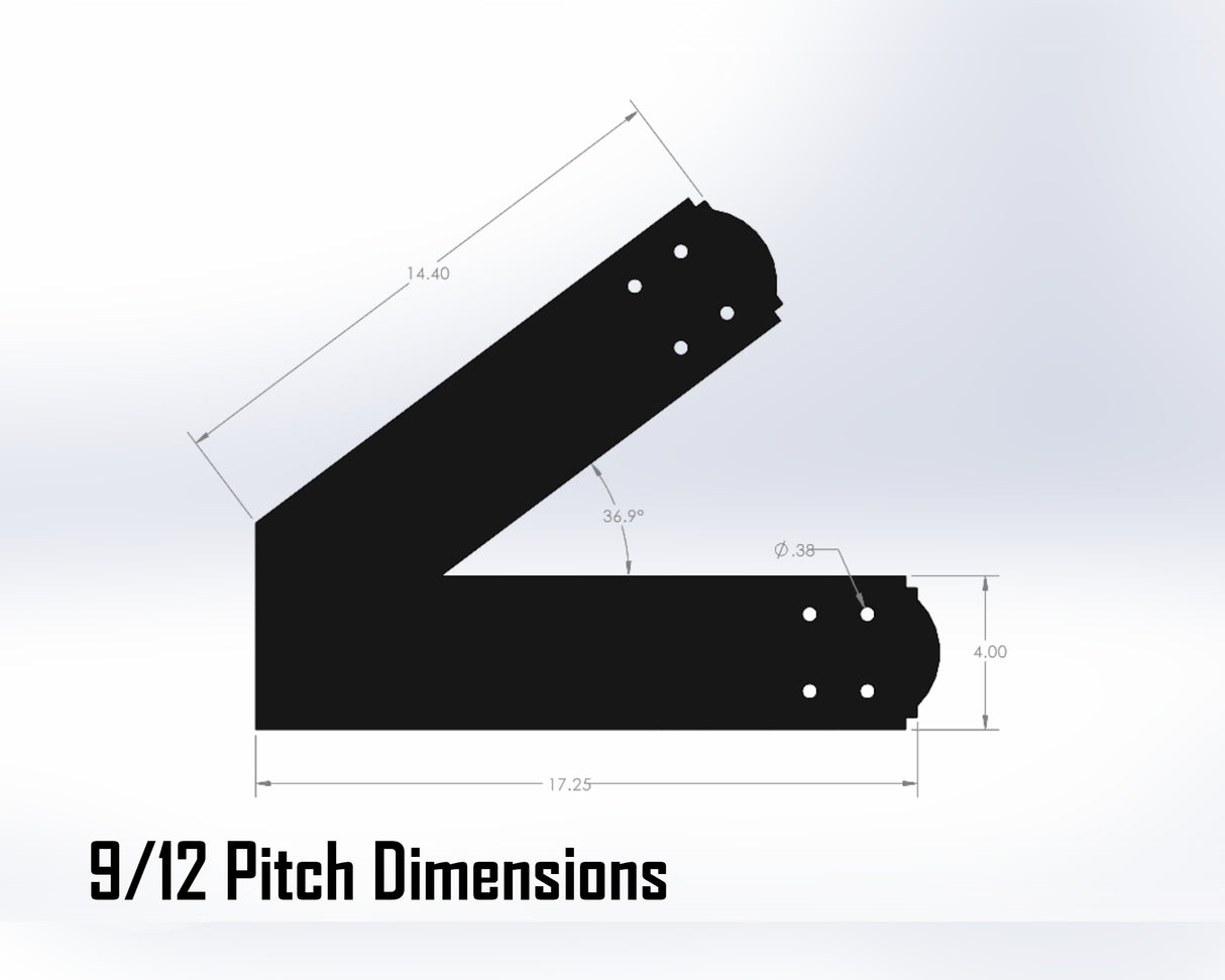 King Truss Bracket Set - Crowned Style - For 6 Inch Lumber - Wood Post Brackets - construction materials - building supposrts - beam supports - post support - timber frame brackets - wood frame buildings - post frame buildings - barndominium brackets - exposed beam brackets