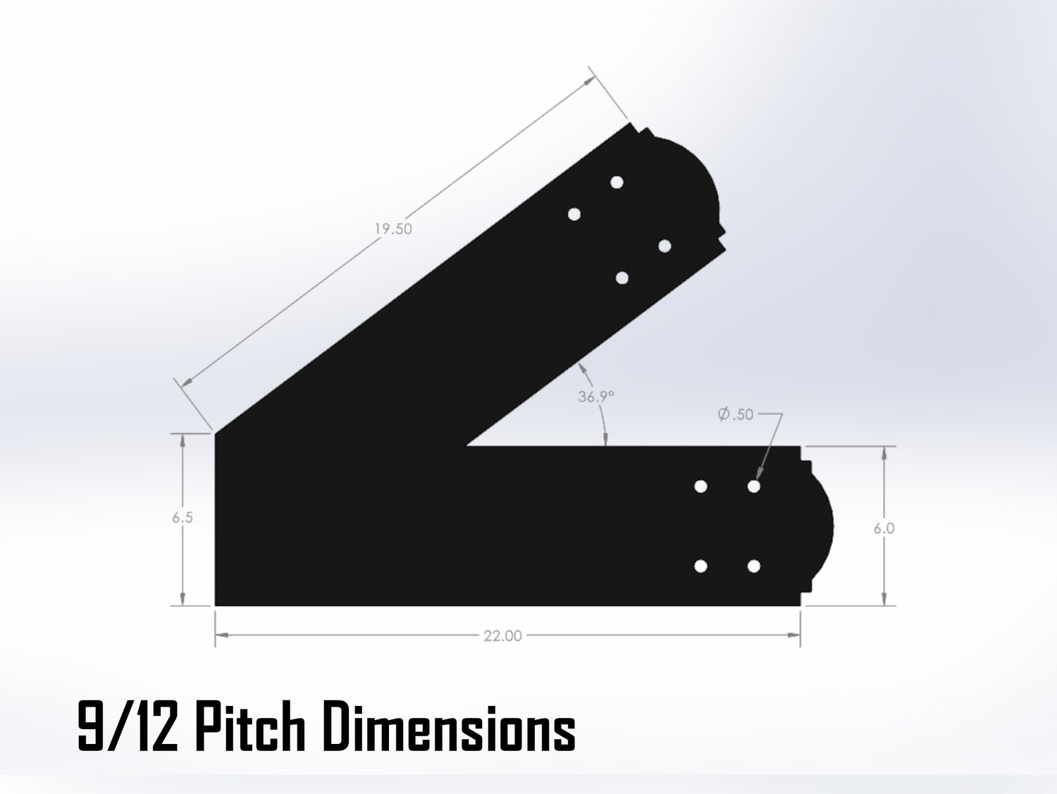 King Truss Bracket Set - Crowned Style - For 8 Inch Lumber - Wood Post Brackets - construction materials - building supposrts - beam supports - post support - timber frame brackets - wood frame buildings - post frame buildings - barndominium brackets - exposed beam brackets
