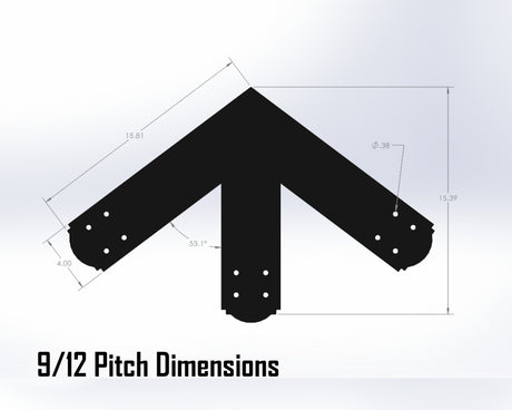 King Truss Bracket Set - Crowned Style - For 6 Inch Lumber - Wood Post Brackets - construction materials - building supposrts - beam supports - post support - timber frame brackets - wood frame buildings - post frame buildings - barndominium brackets - exposed beam brackets