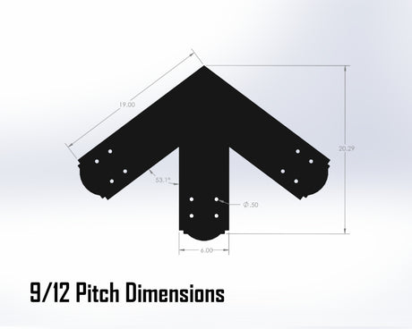 King Truss Bracket Set - Crowned Style - For 8 Inch Lumber - Wood Post Brackets - construction materials - building supposrts - beam supports - post support - timber frame brackets - wood frame buildings - post frame buildings - barndominium brackets - exposed beam brackets