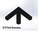 Web Truss Bracket Set - Crowned Style - For 6 Inch Lumber - Wood Post Brackets - construction materials - building supposrts - beam supports - post support - timber frame brackets - wood frame buildings - post frame buildings - barndominium brackets - exposed beam brackets