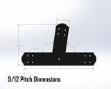 Web Truss Bracket Set - Crowned Style - For 6 Inch Lumber - Wood Post Brackets - construction materials - building supposrts - beam supports - post support - timber frame brackets - wood frame buildings - post frame buildings - barndominium brackets - exposed beam brackets