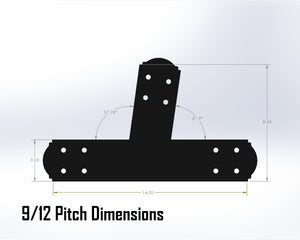 Web Truss Bracket Set - Crowned Style - For 4 Inch Lumber - Wood Post Brackets - construction materials - building supposrts - beam supports - post support - timber frame brackets - wood frame buildings - post frame buildings - barndominium brackets - exposed beam brackets