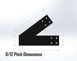 Howe Truss Bracket Set - Industrial Style - For 4 Inch Lumber - Wood Post Brackets - construction materials - building supports - beam supports - post supports