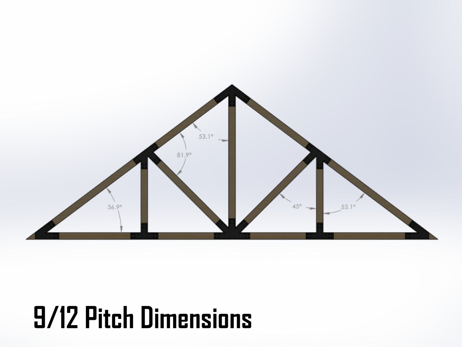 Howe Truss Bracket Set - Industrial Style - For 4 Inch Lumber - Wood Post Brackets - construction materials - building supports - beam supports - post supports