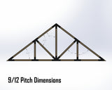 Howe Truss Bracket Set - Industrial Style - For 4 Inch Lumber