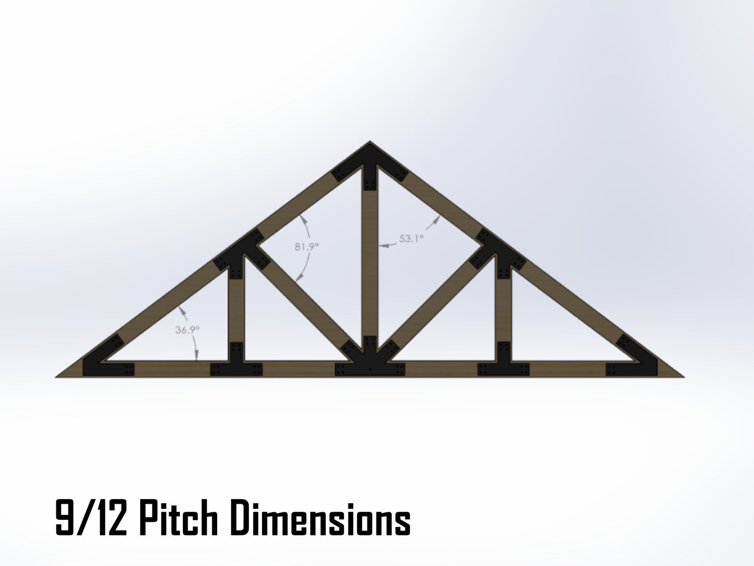 Howe Truss Bracket Set - Industrial Style - For 6 Inch Lumber - Wood Post Brackets - construction materials - building supports - beam supports - post supports
