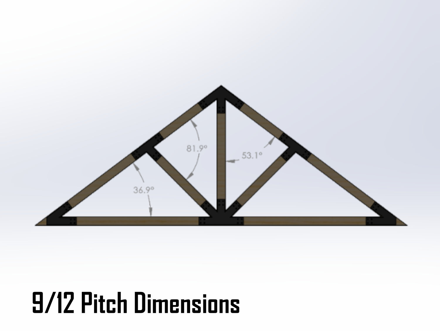 Web Truss Bracket Set - Industrial Style - For 4 Inch Lumber - Wood Post Brackets - construction materials - building supports - beam supports - post supports