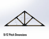 Web Truss Bracket Set - Industrial Style - For 4 Inch Lumber