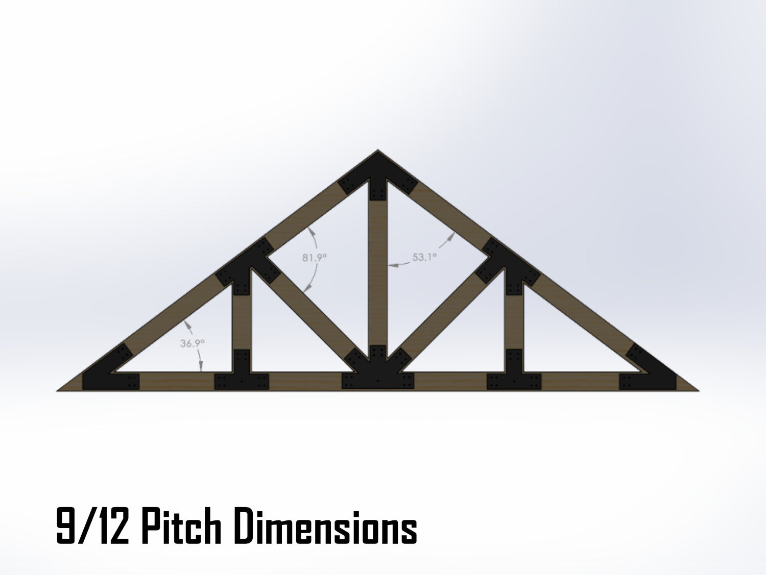 Howe Truss Bracket Set - Industrial Style - For 8 Inch Lumber - Wood Post Brackets - construction materials - building supports - beam supports - post supports