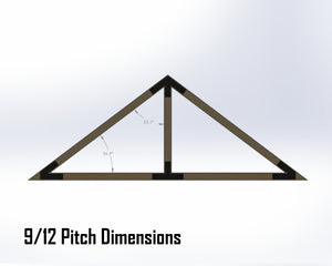King Truss Bracket Set - Industrial Style - For 6 Inch Lumber - Wood Post Brackets - construction materials - building supports - beam supports - post supports