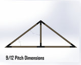 King Truss Bracket Set - Industrial Style - For 4 Inch Lumber