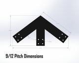 Web Truss Bracket Set - Industrial Style - For 4 Inch Lumber