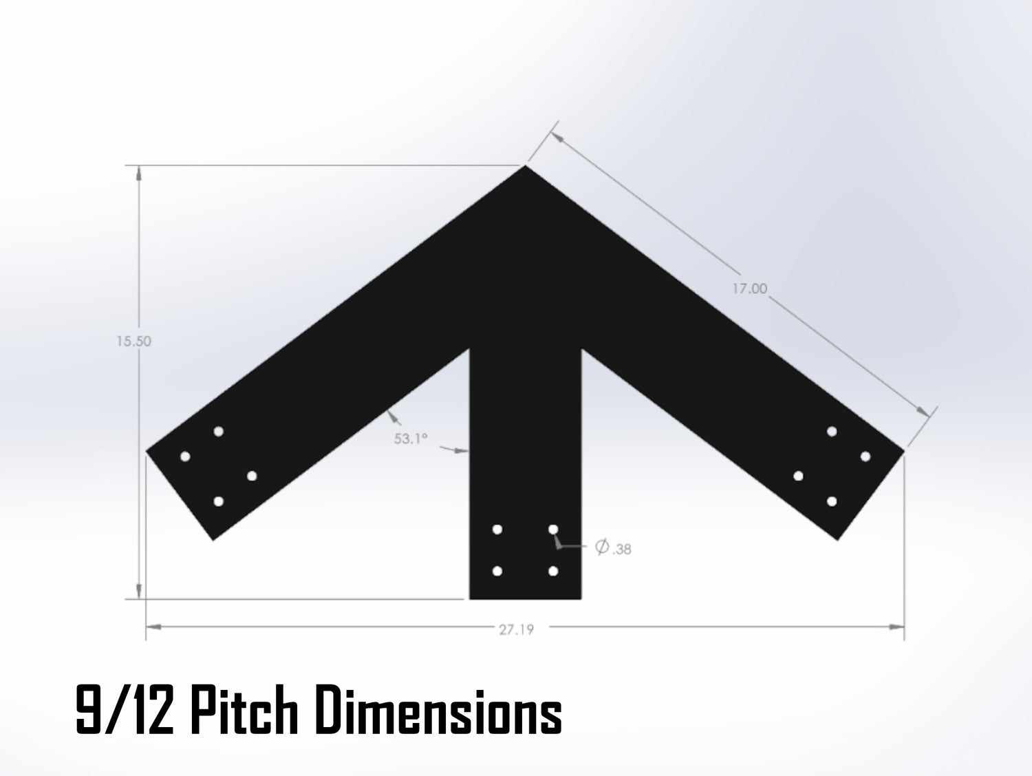 Web Truss Bracket Set - Industrial Style - For 6 Inch Lumber - Wood Post Brackets - construction materials - building supports - beam supports - post supports
