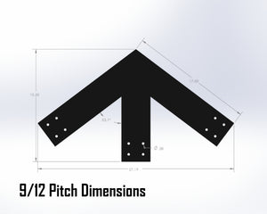 Web Truss Bracket Set - Industrial Style - For 6 Inch Lumber - Wood Post Brackets - construction materials - building supports - beam supports - post supports
