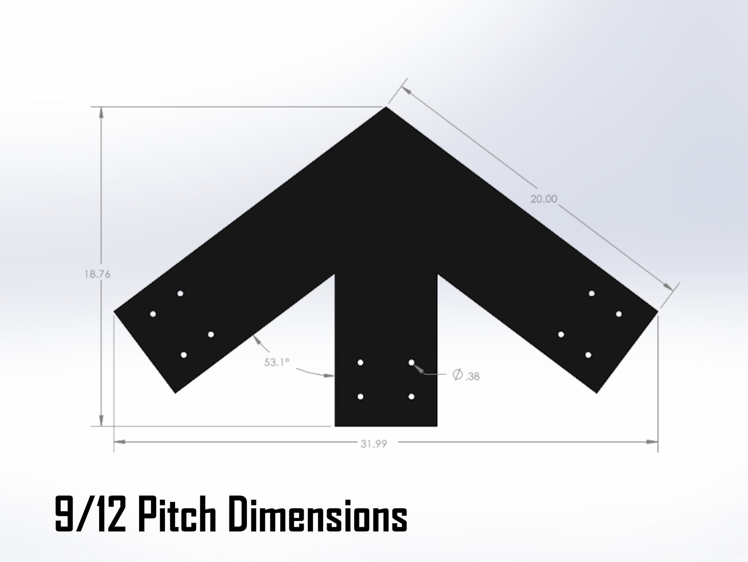 Web Truss Bracket Set - Industrial Style - For 8 Inch Lumber - Wood Post Brackets - construction materials - building supports - beam supports - post supports