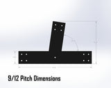 Web Truss Bracket Set - Industrial Style - For 6 Inch Lumber