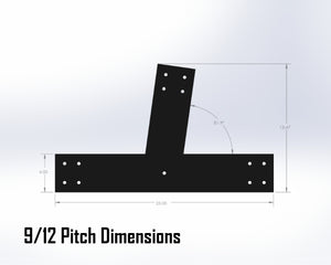 Web Truss Bracket Set - Industrial Style - For 6 Inch Lumber - Wood Post Brackets - construction materials - building supports - beam supports - post supports