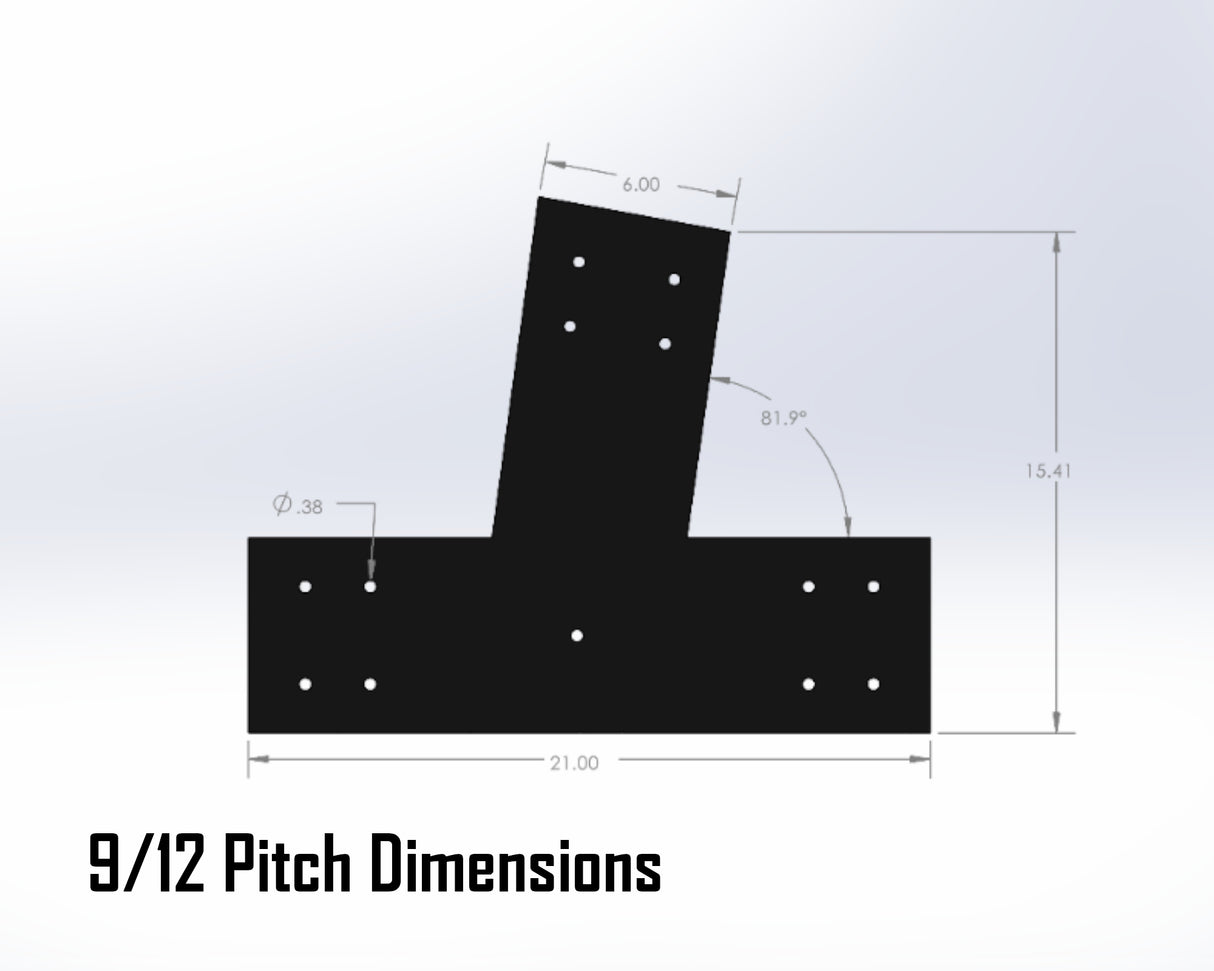 Web Truss Bracket Set - Industrial Style - For 8 Inch Lumber