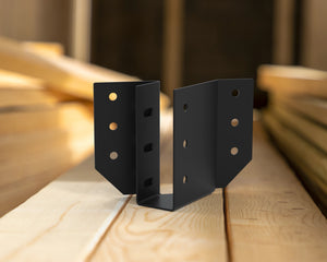 Joist Hangers - 45 Degree Angled - Wood Post Brackets - construction brackets - brackets for post and beam construction - beam supports - post support - timber frame brackets - barndominium brackets - exposed beam brackets