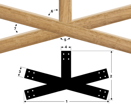 Custom Gable Bracket with Address for Exposed Truss, Angled Base - Wood Post Brackets - construction materials - building supports - beam supports - post supports