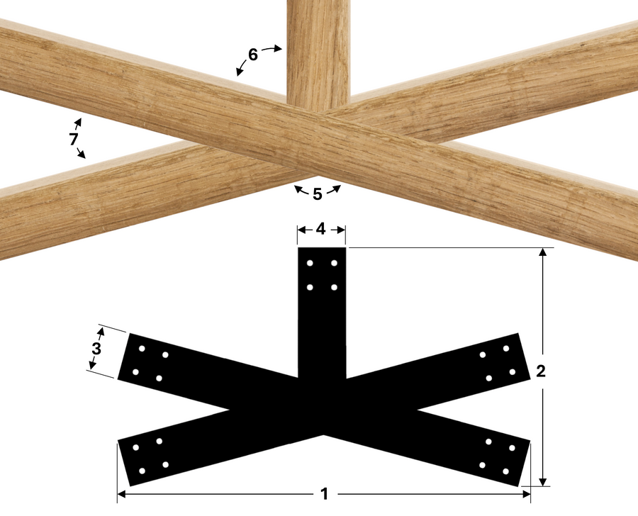 Rectangular Truss Brackets Truss Plates | Wood Post Brackets