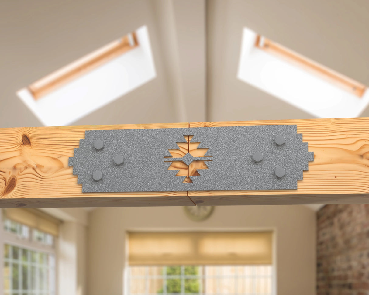 Aztec Style Straight Brackets - Various Sizes - Wood Post Brackets - construction brackets - brackets for post and beam construction - beam supports - post support - timber frame brackets - barndominium brackets - exposed beam brackets