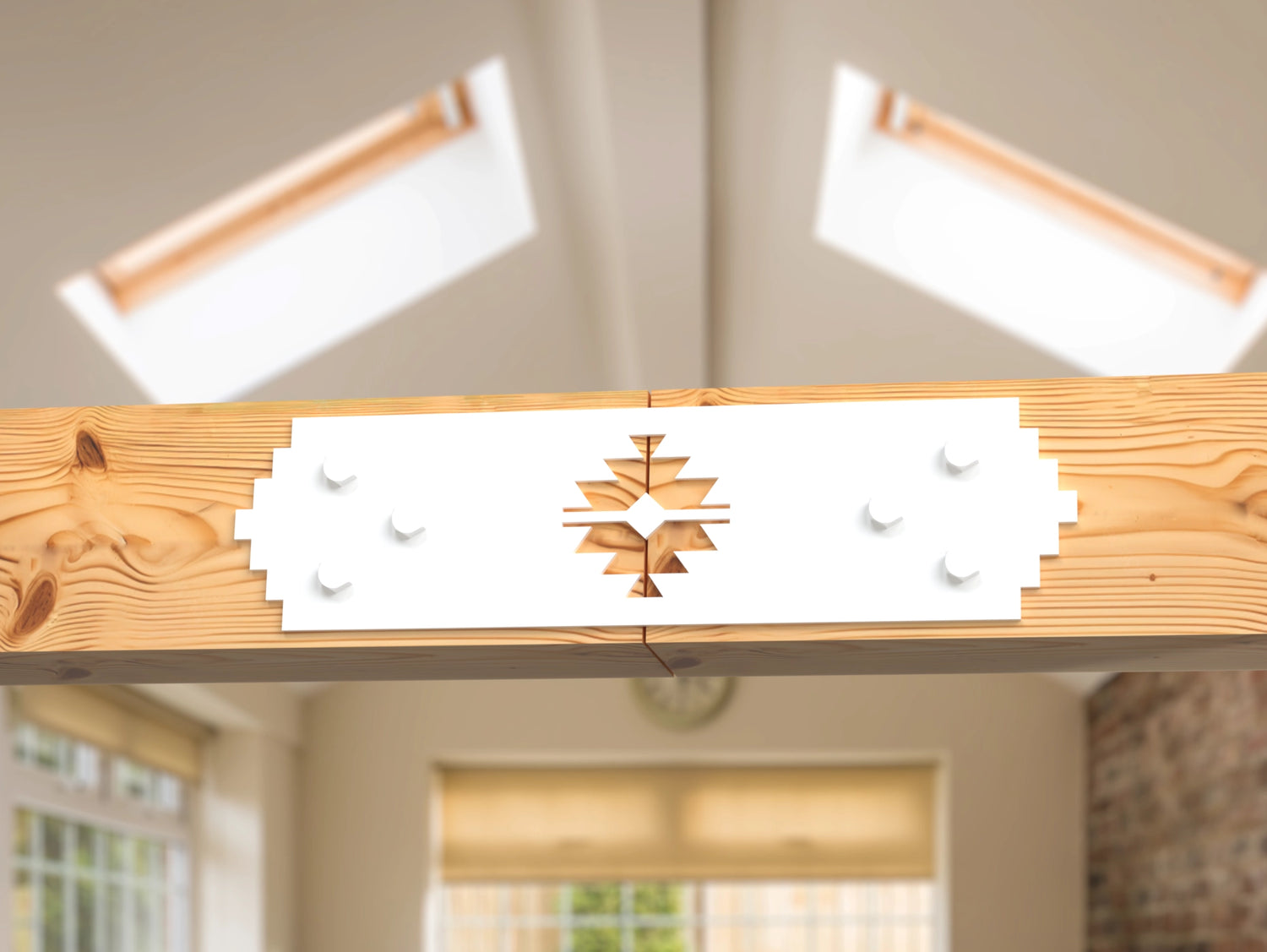 Straight Bracket - Aztec Style - For 8 Inch Lumber - Wood Post Brackets - construction brackets - brackets for post and beam construction - beam supports - post support - timber frame brackets - barndominium brackets - exposed beam brackets