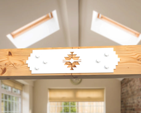 Straight Bracket - Aztec Style - For 8 Inch Lumber - Wood Post Brackets - construction brackets - brackets for post and beam construction - beam supports - post support - timber frame brackets - barndominium brackets - exposed beam brackets