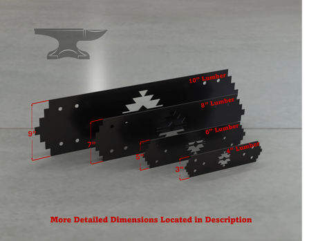Aztec Style Straight Brackets - Various Sizes - Wood Post Brackets - construction brackets - brackets for post and beam construction - beam supports - post support - timber frame brackets - barndominium brackets - exposed beam brackets