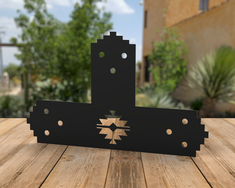 T Bracket - Aztec Style - For 6 Inch Lumber - Wood Post Brackets - construction materials - building supposrts - beam supports - post support - timber frame brackets - wood frame buildings - post frame buildings - barndominium brackets - exposed beam brackets