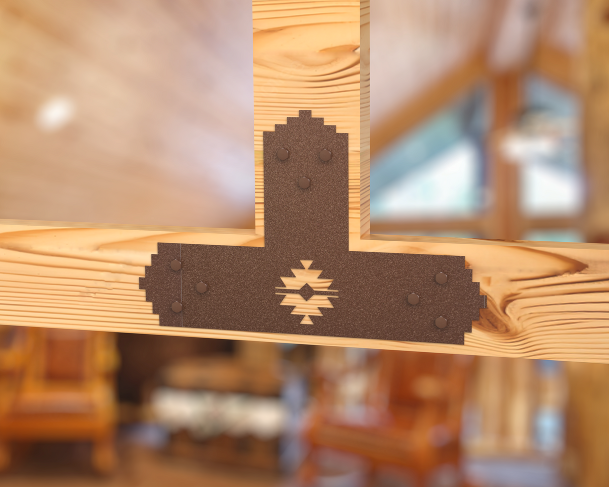 Aztec Style Brackets for 6" Post - Madison Iron and Wood