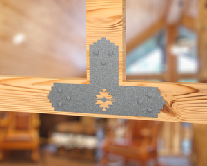 T Bracket - Aztec Style - For 8 Inch Lumber - Wood Post Brackets - construction brackets - brackets for post and beam construction - beam supports - post support - timber frame brackets - barndominium brackets - exposed beam brackets