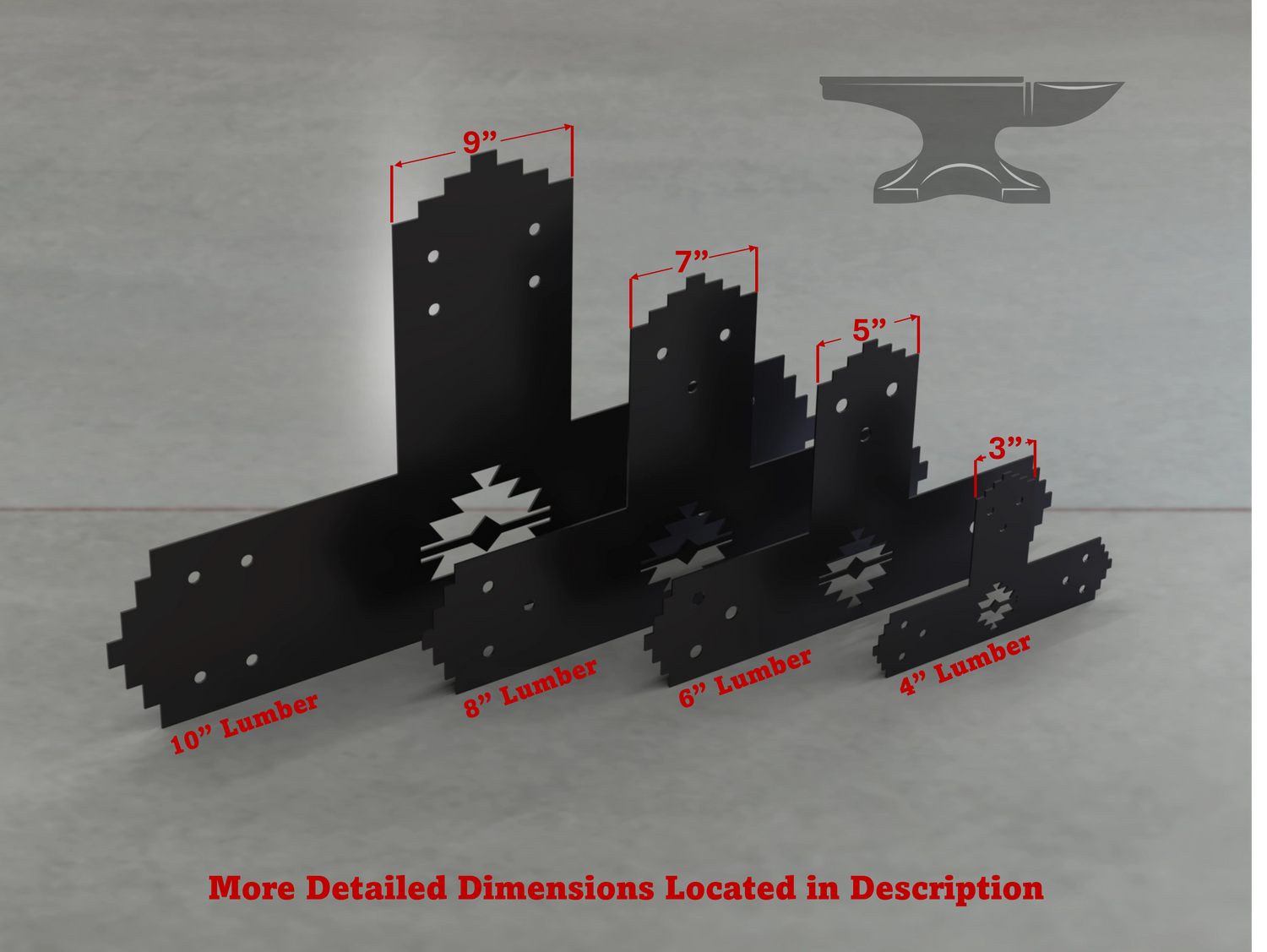 Aztec Style T Brackets - Various Sizes - Wood Post Brackets - construction brackets - brackets for post and beam construction - beam supports - post support - timber frame brackets - barndominium brackets - exposed beam brackets